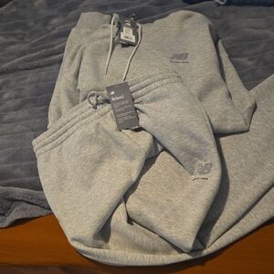 New Balance Heather Gray Hoodie and Joggers